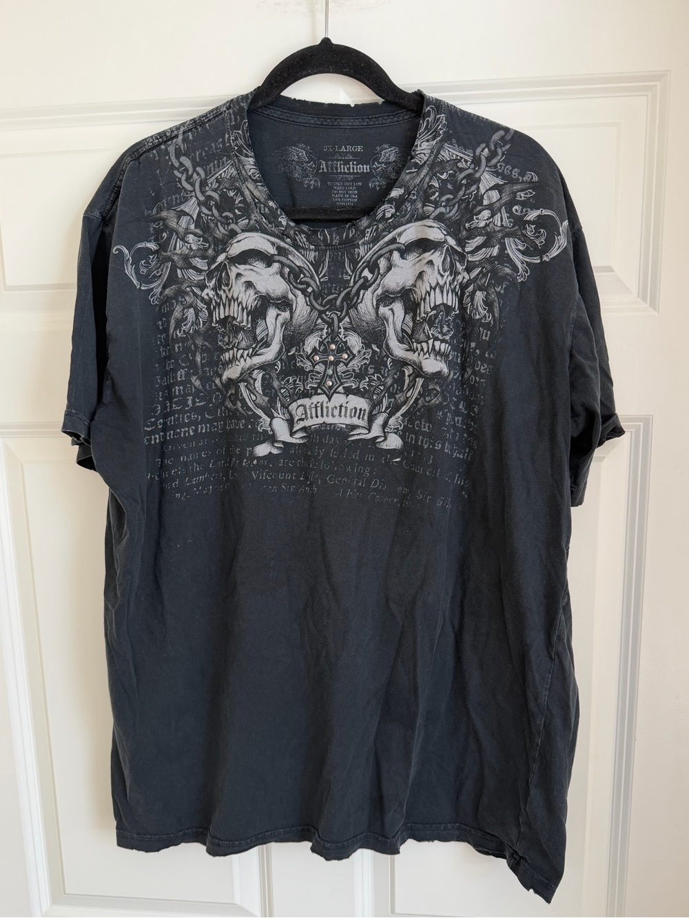 Vintage Affliction Men’s Graphic & Studded Shirt 3XL / XL